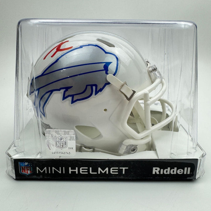 Autographed/Signed James Cook Buffalo Bills Rivals Mini Football Helmet JSA COA