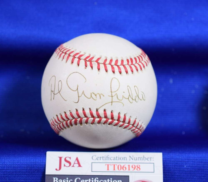 Al Gionfriddo JSA Coa Autograph American League OAL Signed BasebaLL