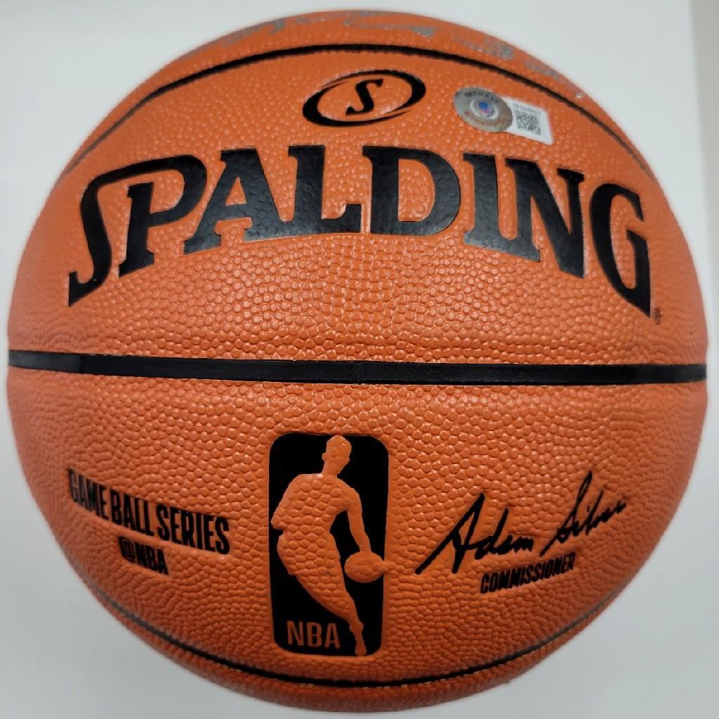Karl Malone signed I/O Replica Spalding Basketball Jazz (A) ~ Beckett BAS Holo