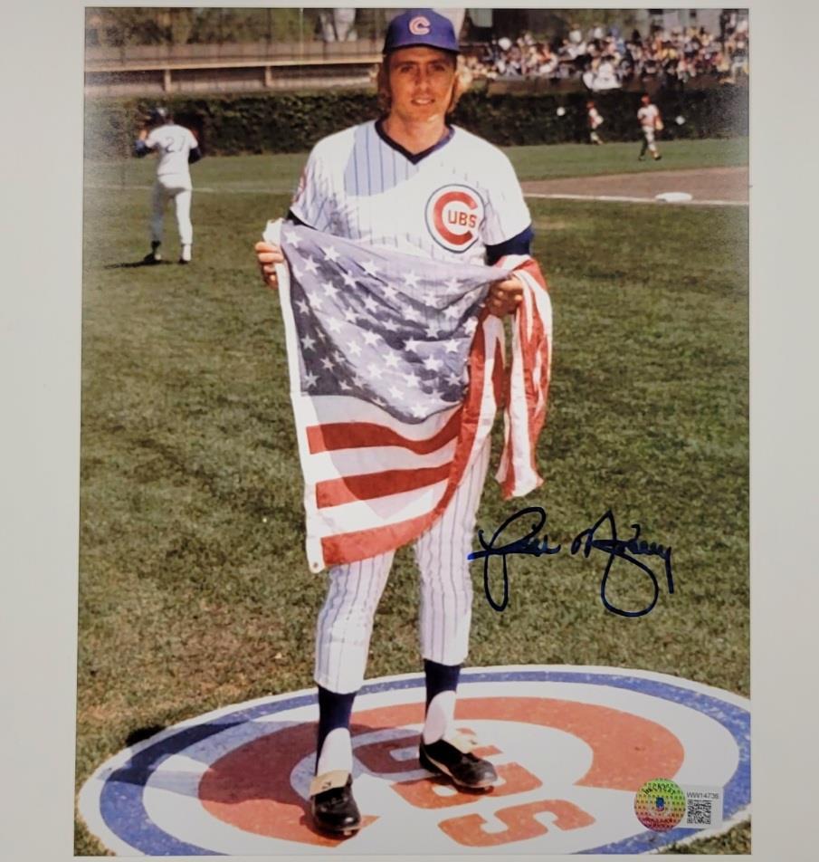 Rick Monday autograph signed 8x10 Photo Cubs American Flag ~ Beckett BAS WIT
