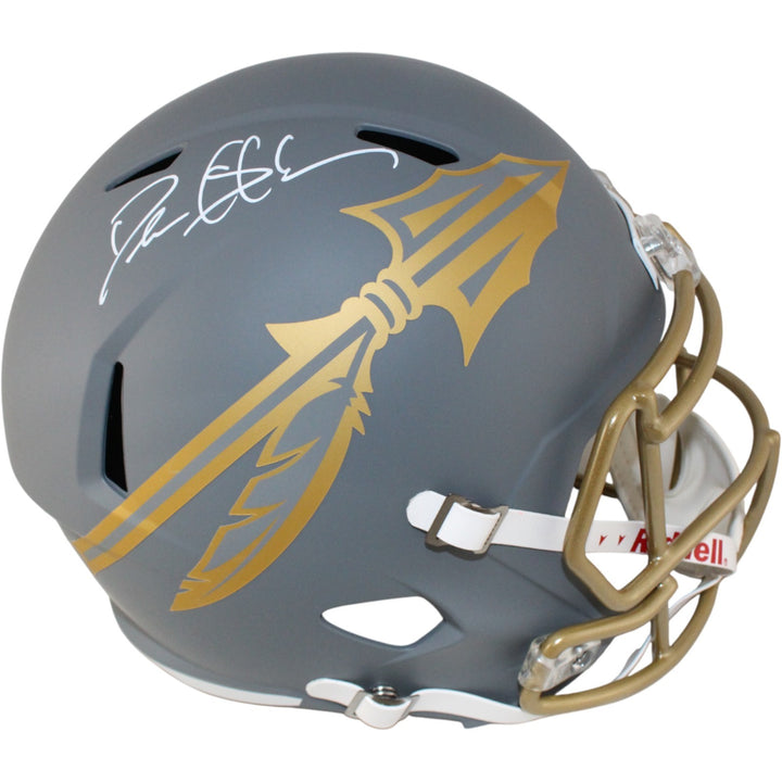 Deion Sanders Autographed Florida State Seminoles F/S Slate Helmet Beckett 53365