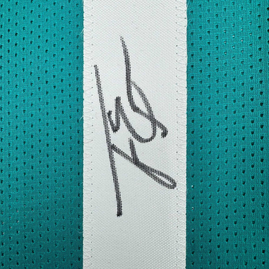 Autographed/Signed Travis Etienne Jr. Jacksonville Teal Jersey Beckett COA