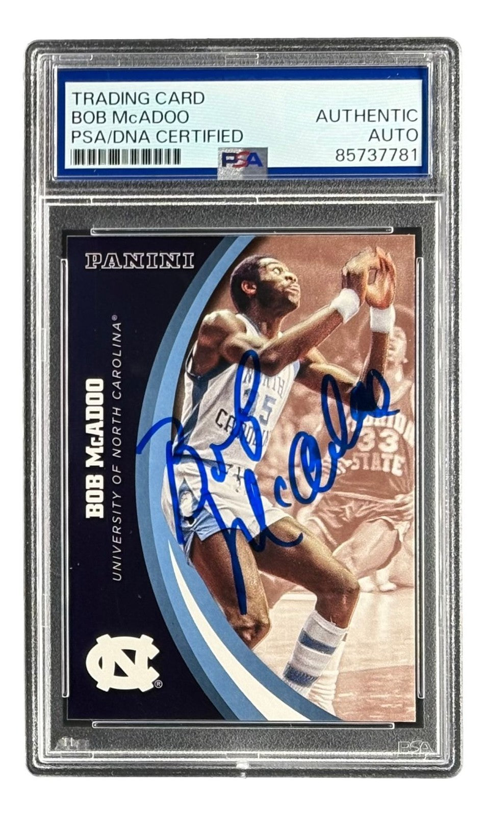 Bob McAdoo Signed 2016 Panini #16 North Carolina Trading Card PSA/DNA