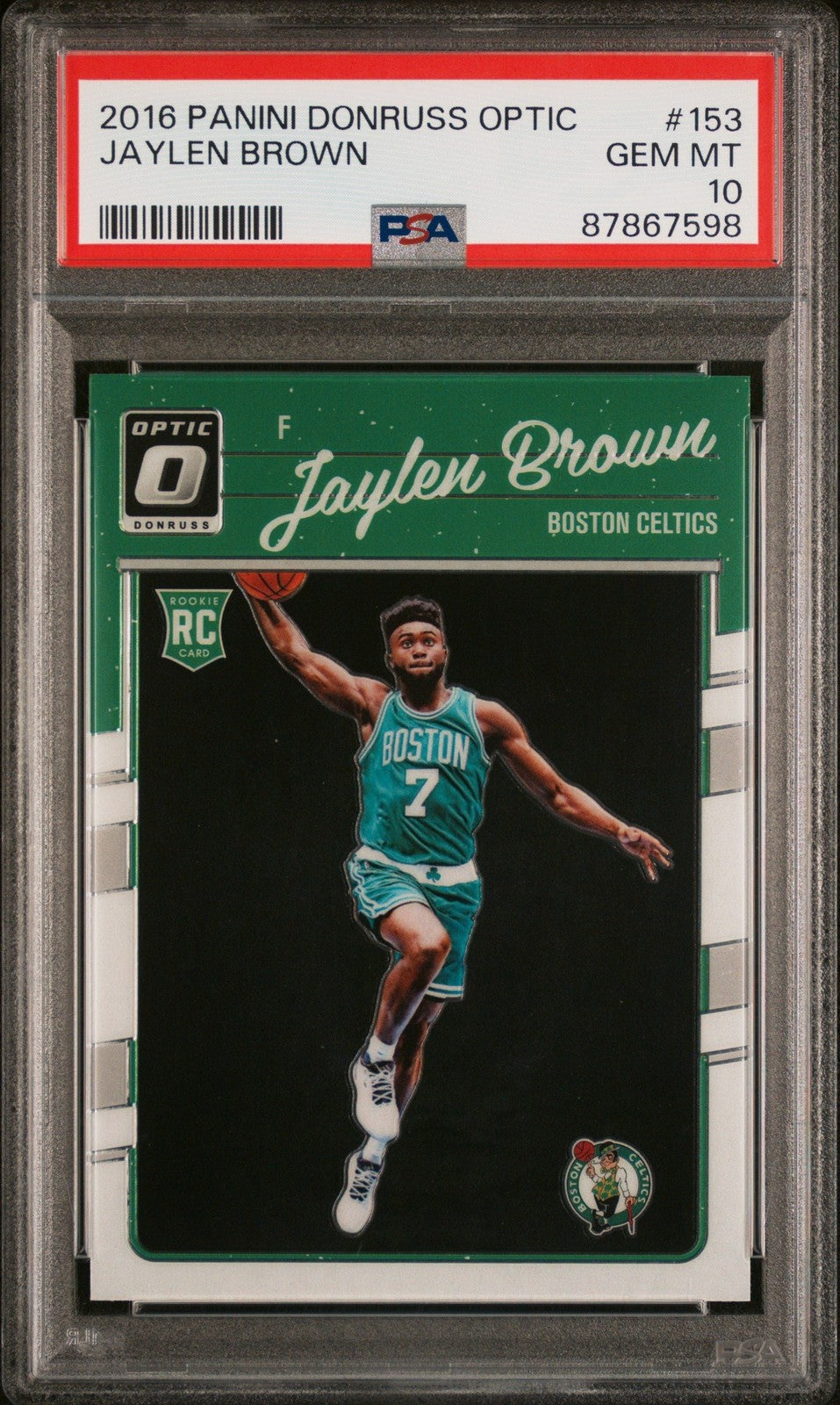 Graded 2016 Panini Donruss Optic Jaylen Brown #153 Rookie Card PSA 10