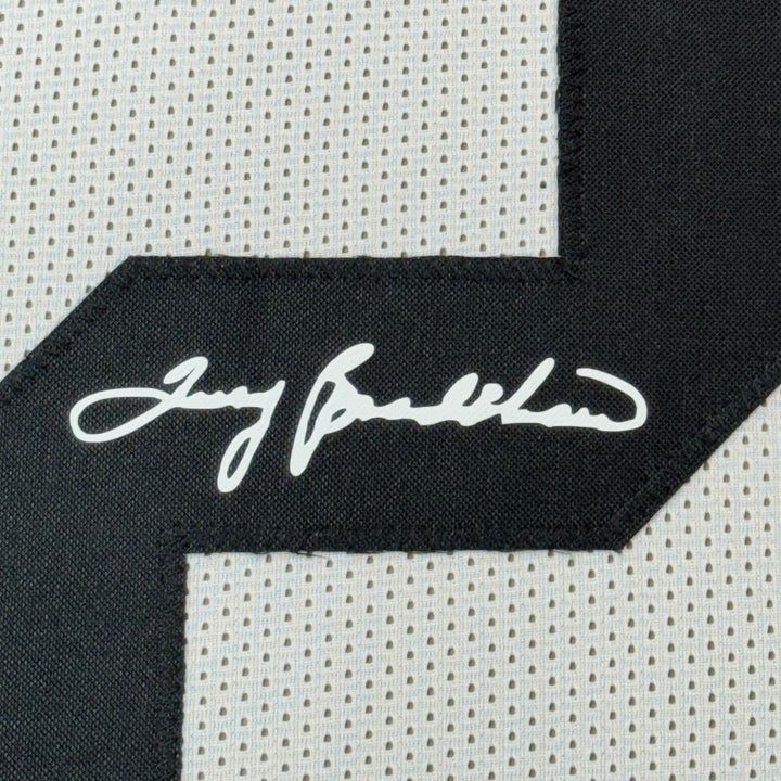Framed Facsimile Autographed Terry Bradshaw 33x42 White Reprint Laser Jersey