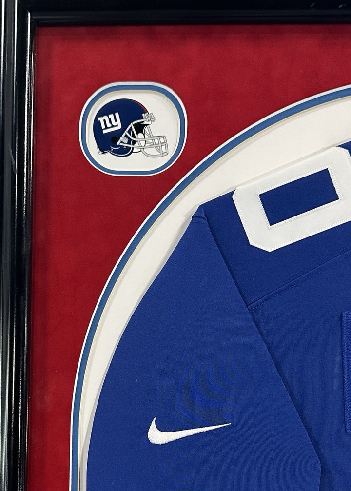 Eli Manning Signed Framed NY Giants Nike Blue Twill Jersey Autograph Steiner COA