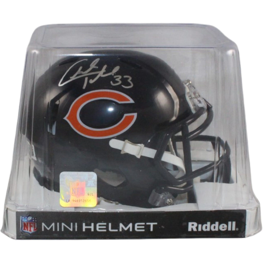 Charles Tillman Autographed Chicago Bears Mini Helmet Beckett Witness 56379