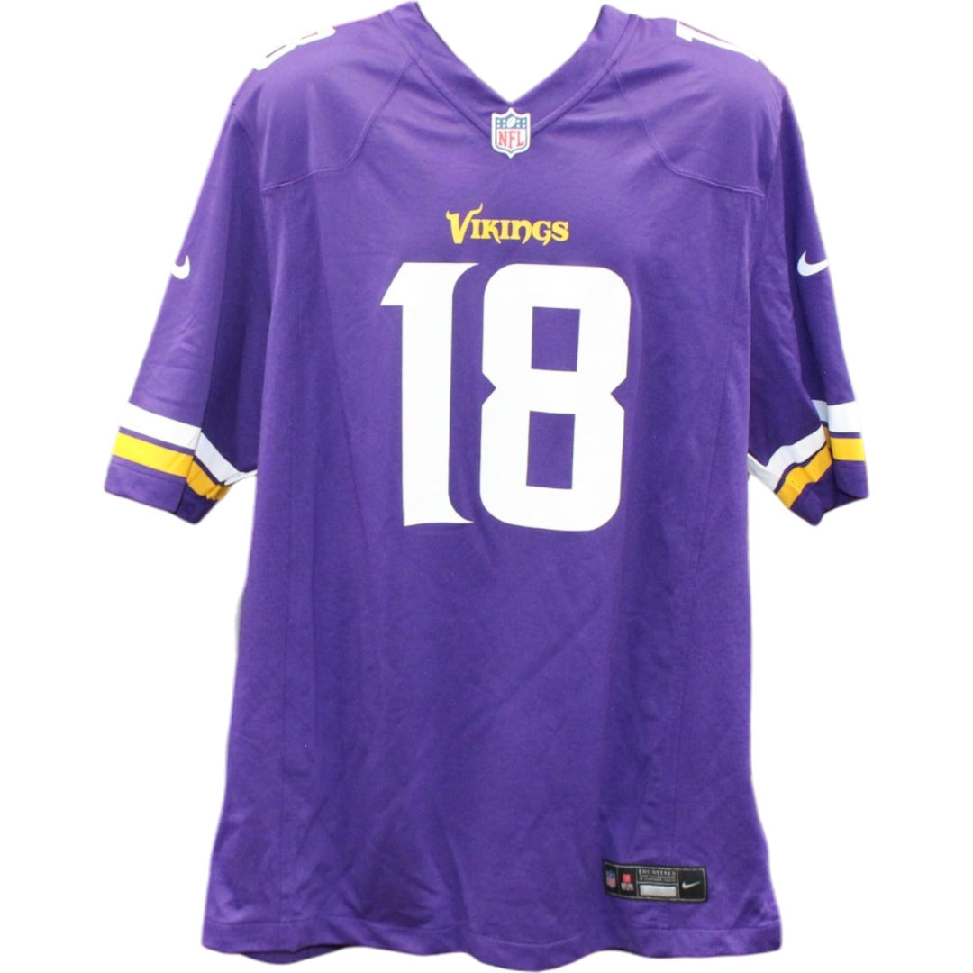 Justin Jefferson Signed Minnesota Vikings Nike Purple XL Jersey Beckett W 56178