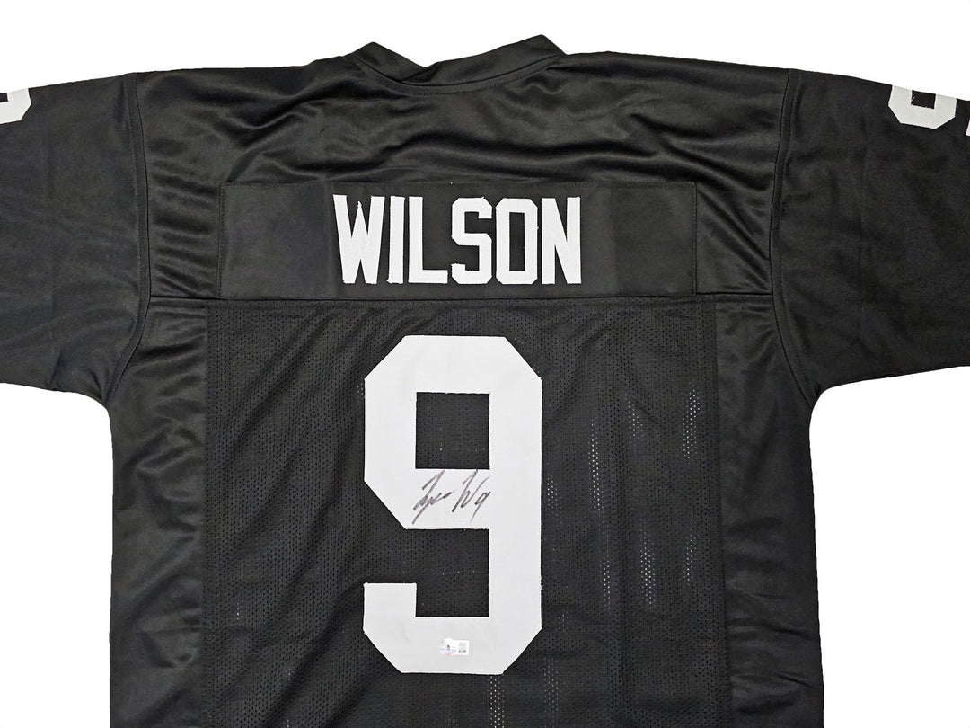 Las Vegas Raiders Tyree Wilson Signed Black Jersey Beckett BAS