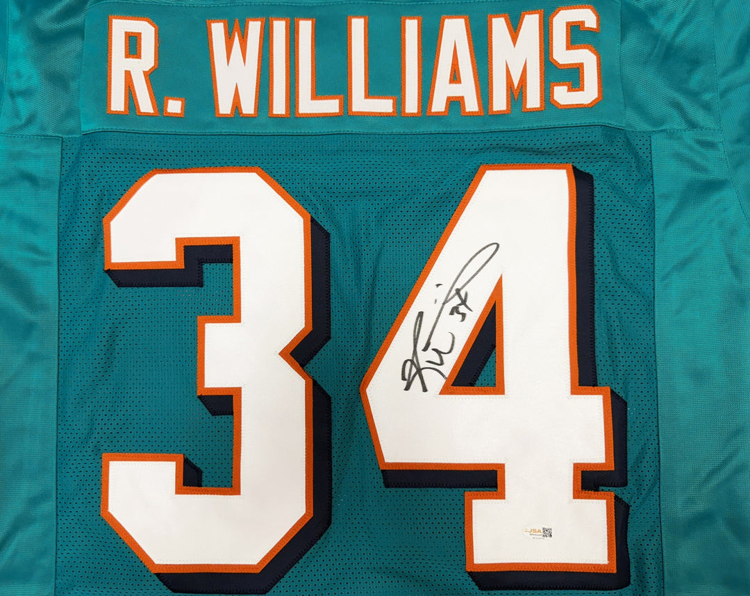 Ricky Williams Signed Miami Dolphins Teal Jersey JSA Witness