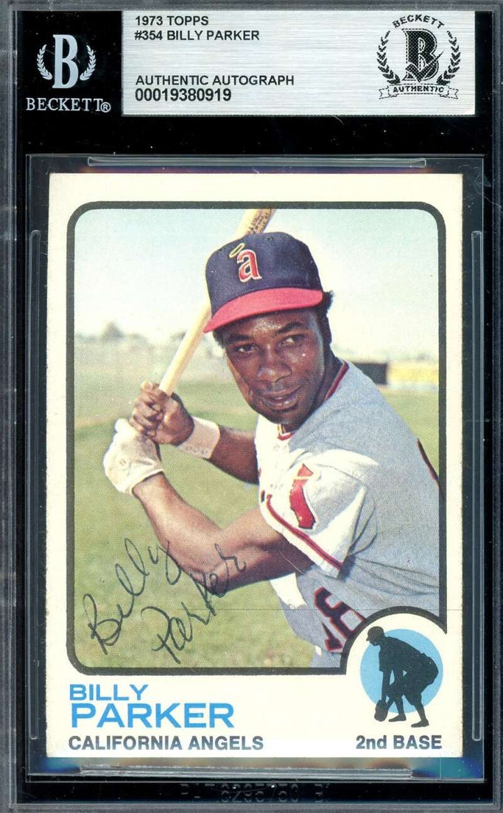 Billy Parker Beckett BAS Signed 1973 Topps Autograph