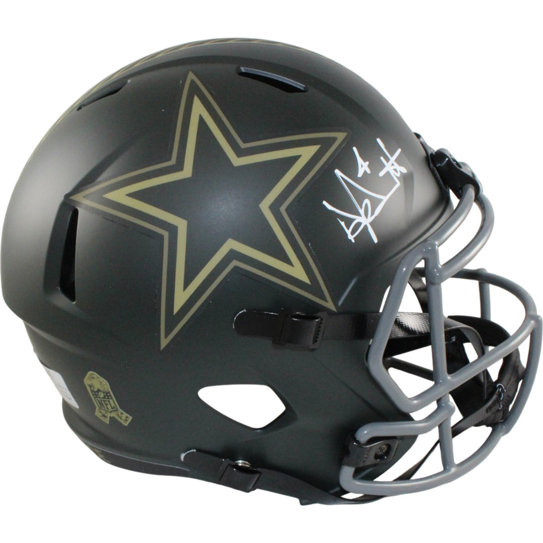 Dak Prescott Autographed/Signed Dallas Cowboys F/S 25 STS Helmet Beckett 56332