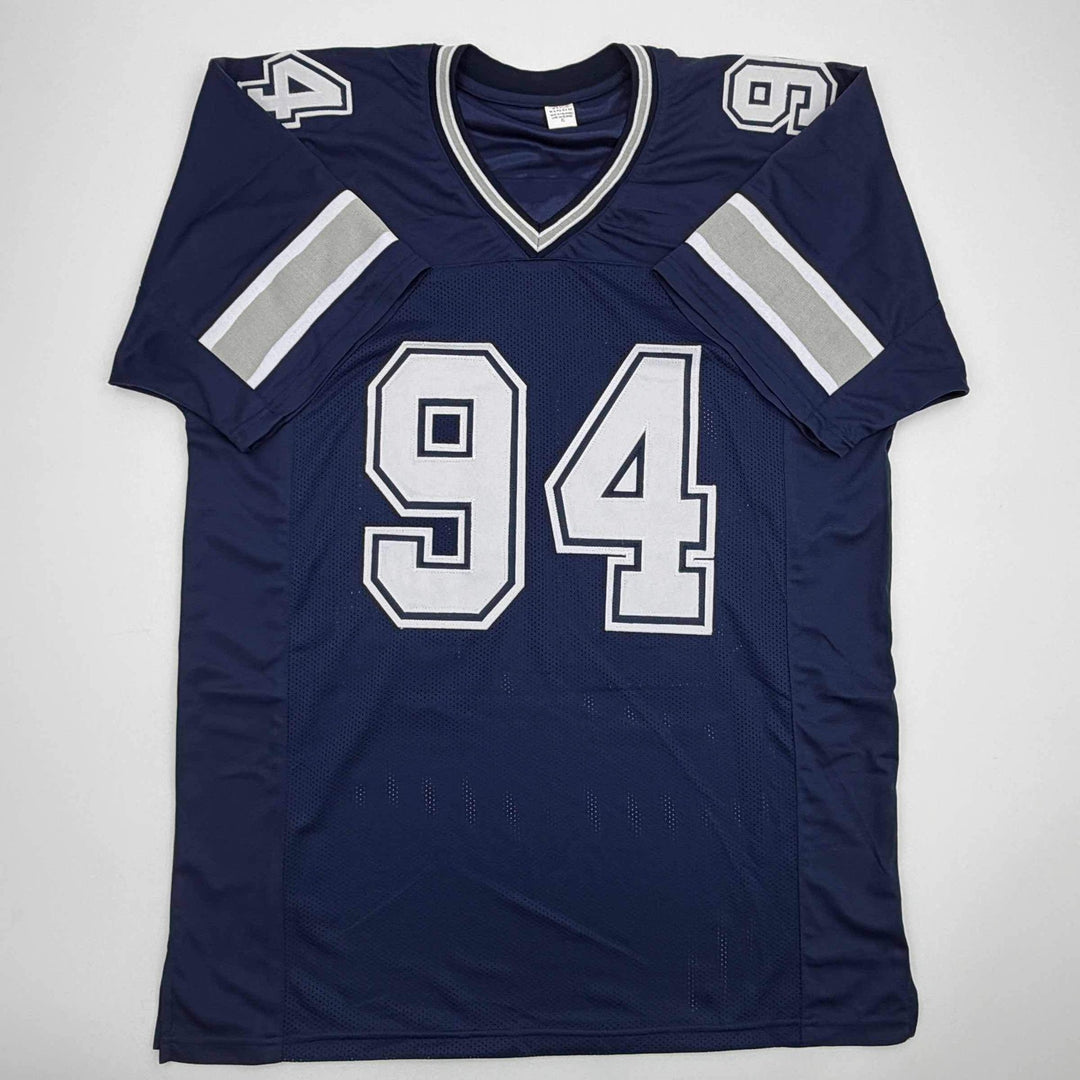 Autographed/Signed Charles Haley Dallas Blue Football Jersey JSA COA