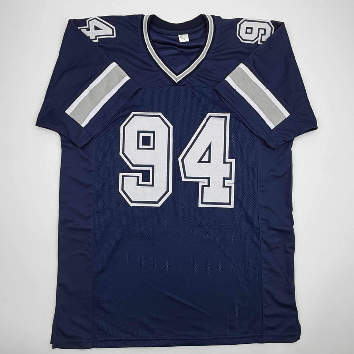Autographed/Signed Charles Haley Dallas Blue Football Jersey JSA COA