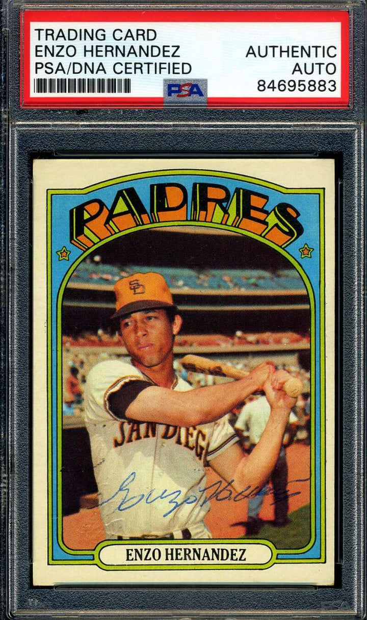 Enzio Hernandez PSA DNA Signed 1972 Topps Autographed