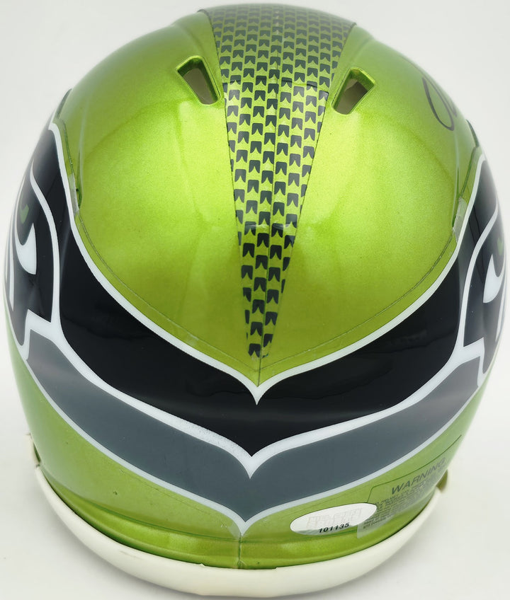 Julian Love Signed Seattle Seahawks Flash Green Speed Mini Helmet MCS Holo
