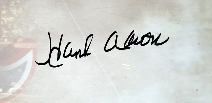 Hank Aaron Signed Framed 10x30 Panoramic Photo Milwaukee Braves Fanatics