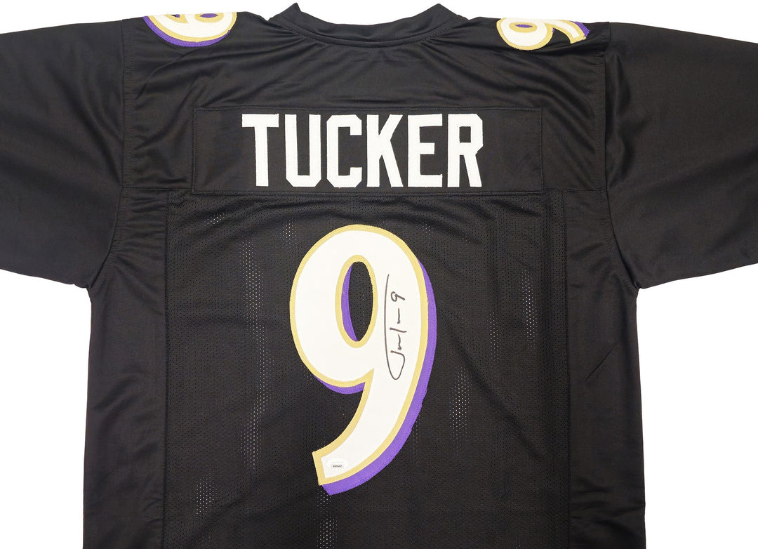 Baltimore Ravens Justin Tucker Autographed Signed Black Jersey JSA