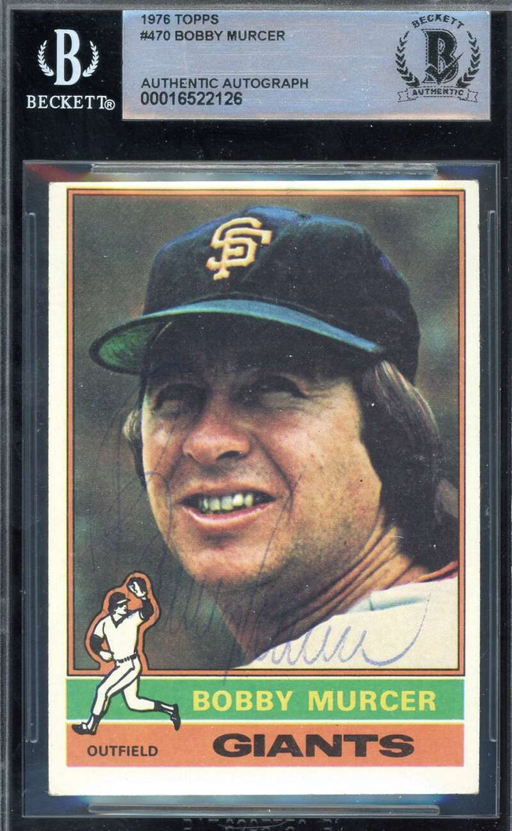 Bobby Murcer Beckett BAS Signed 1976 Topps Autograph