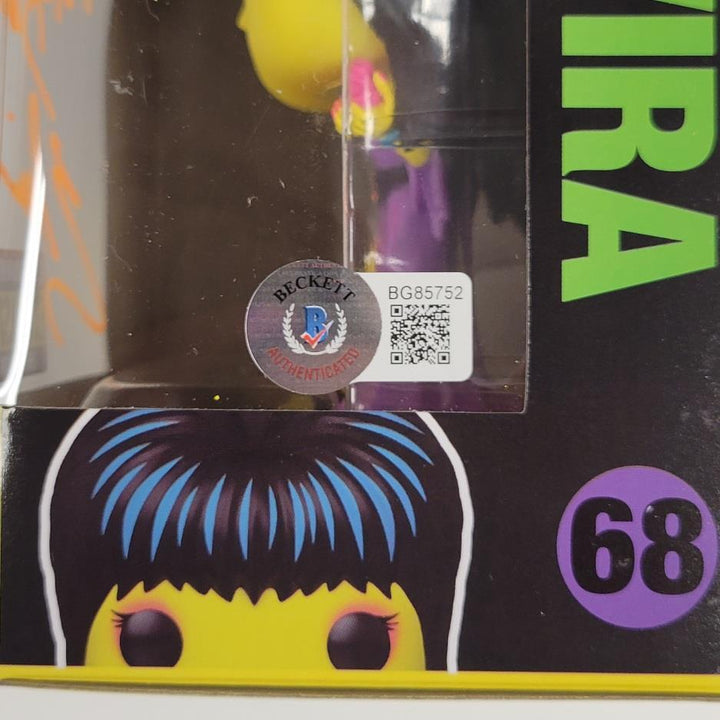 Elvira signed Mistress of the Dark Black Light Funko Pop autograph O ~ BAS Holo