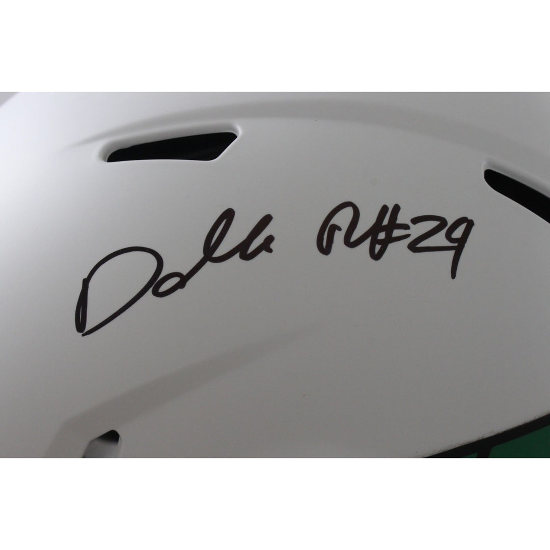 Darrelle Revis Autographed New York Jets Authentic Lunar Helmet Beckett 56469