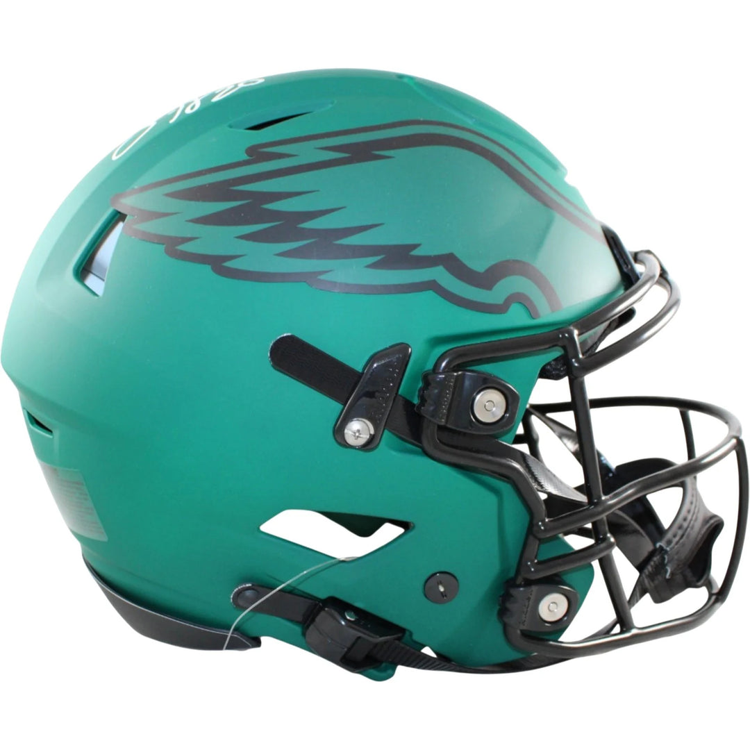 Brian Dawkins Signed Philadelphia Eagles Helmet Speedflex Rave Beckett WIT 58616
