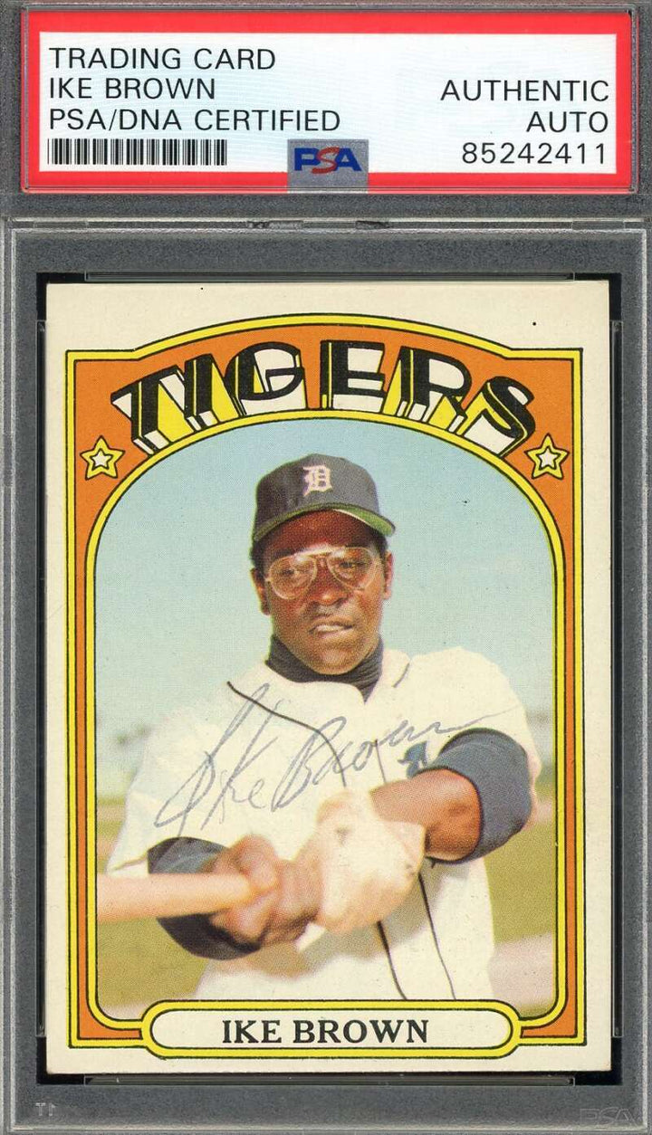 Ike Brown PSA DNA Vintage Signed 1972 Topps Autograph