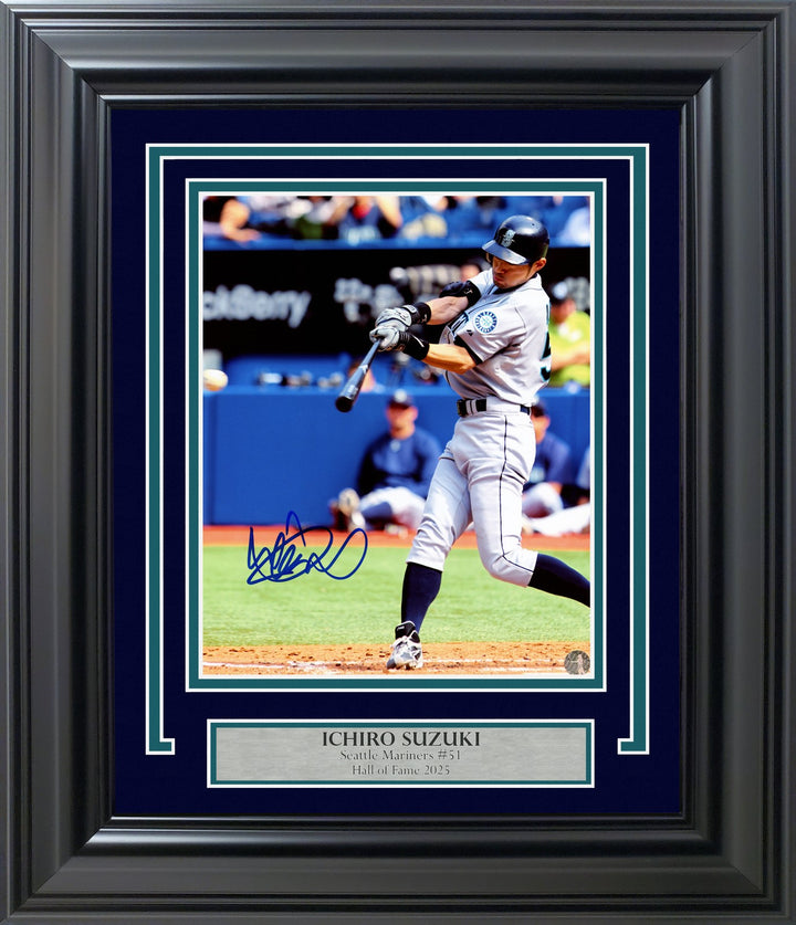 Ichiro Suzuki Signed Framed 8x10 Photo Seattle Mariners IS Holo