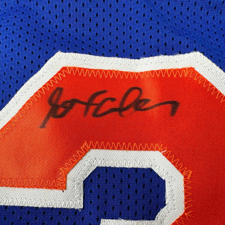 Autographed/Signed Stephon Marbury New York Blue Jersey Beckett COA