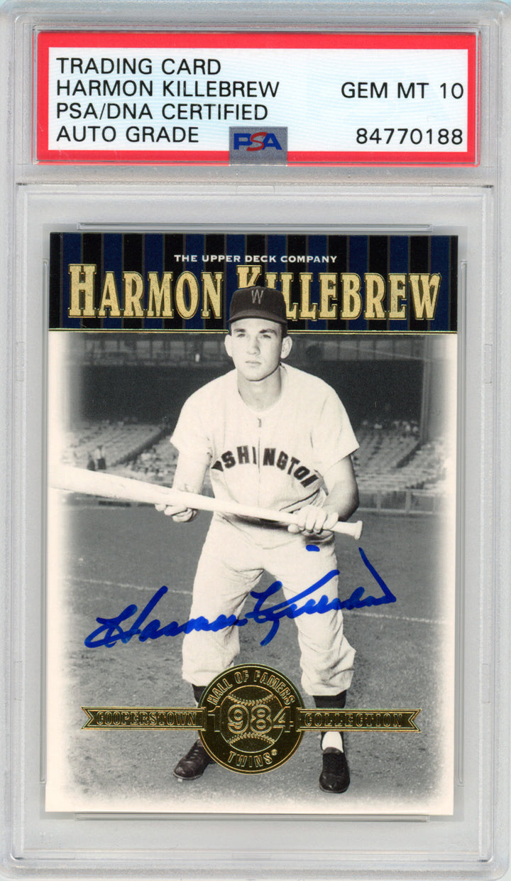 2001 Upper Deck Harmon Killebrew CC COA PSA 10 Minnesota Twins Slabbed