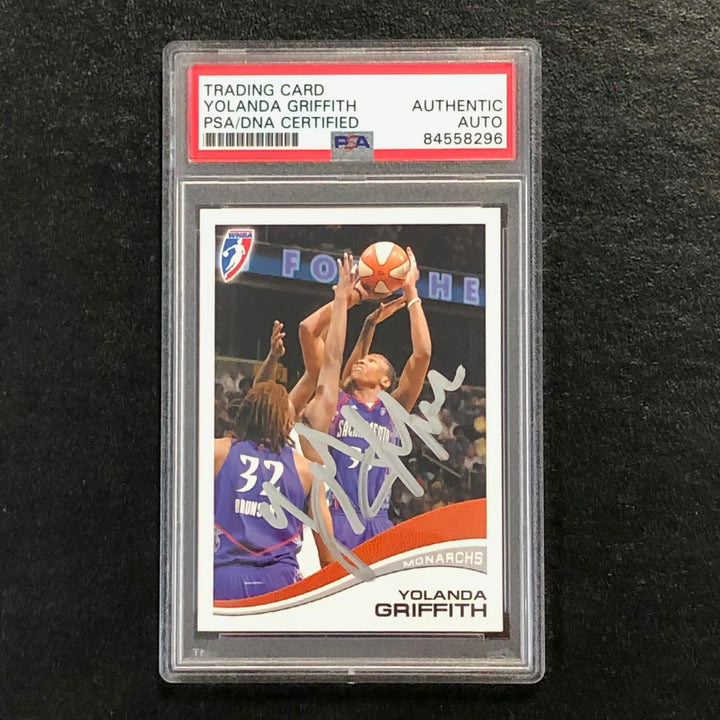 2007 Rittenhouse WNBA #64 Yolanda Griffith Signed Card AUTO PSA Slabbed