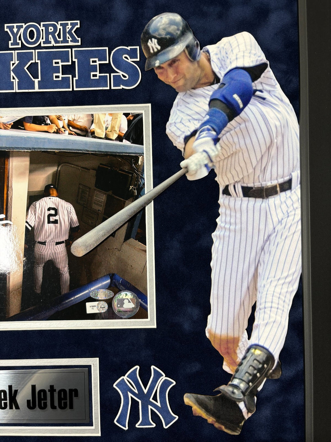 Derek Jeter Autographed New York Yankees 8x10 Photo Collage Framed COA Signed