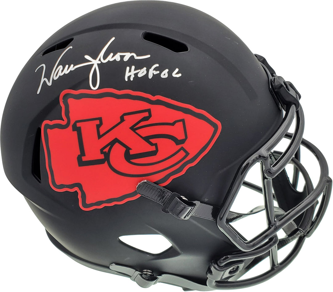Warren Moon Auto Chiefs Eclipse Black Full Size Speed Replica Helmet HOF 06 MCS
