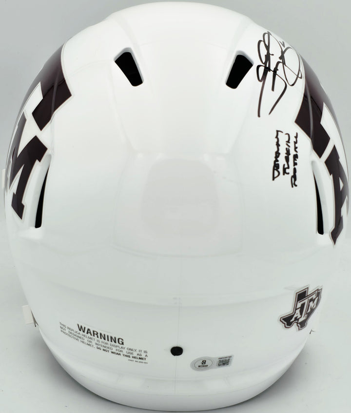 Johnny Manziel Auto Texas A&M White Full Size Rep Helmet Johnny F'cking Football