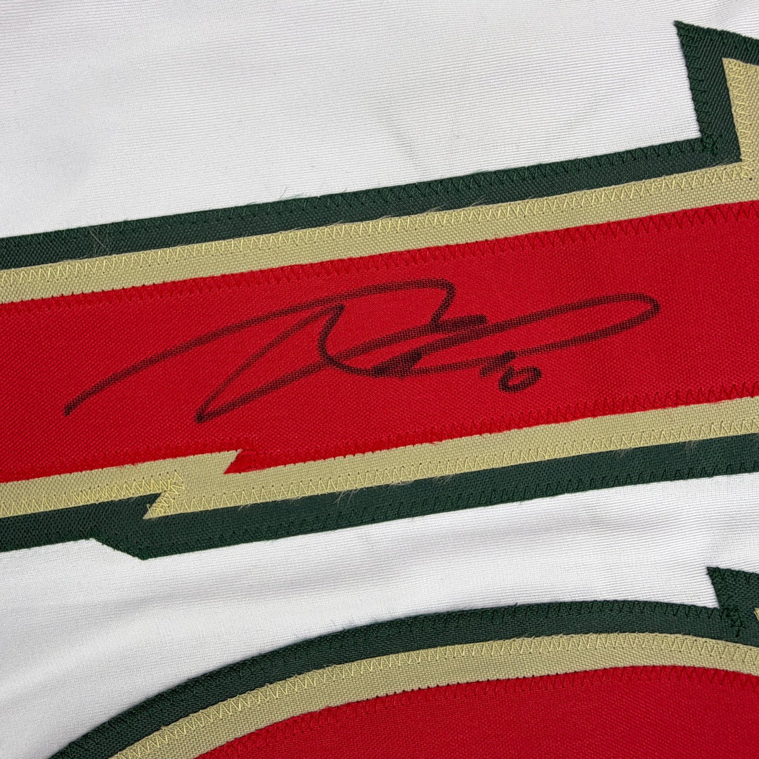 Autographed/Signed Marian Gaborik Minnesota White 25th An Jersey Beckett BAS COA