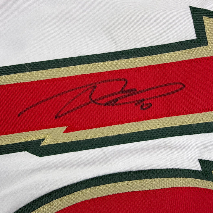 Autographed/Signed Marian Gaborik Minnesota White 25th An Jersey Beckett BAS COA