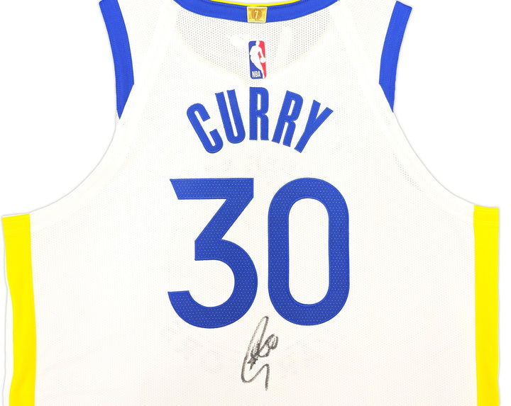 Warriors Stephen Curry Auto White Nike Authentic Association Jersey Sz 48 JSA