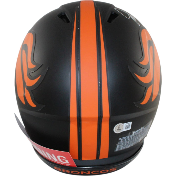 John Elway Autographed Denver Broncos Pro Eclipse Helmet Beckett Witness 55254