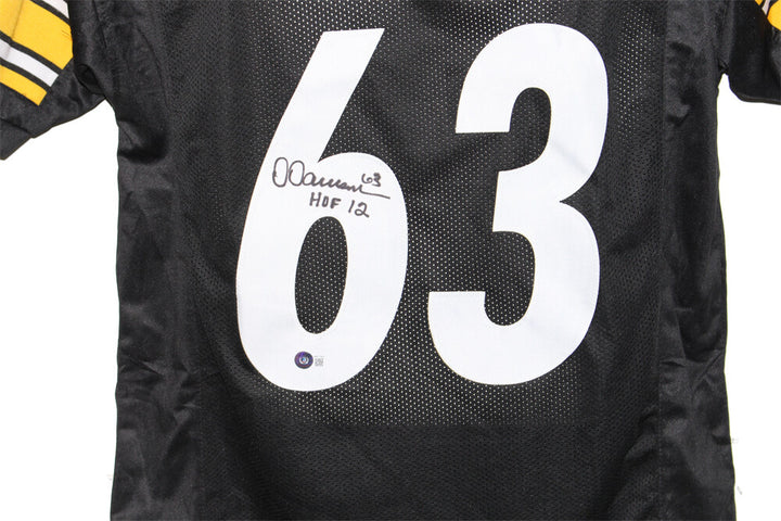 Dermontti Dawson Autographed/Signed Pro Style Black XL Jersey HOF BAS 33194