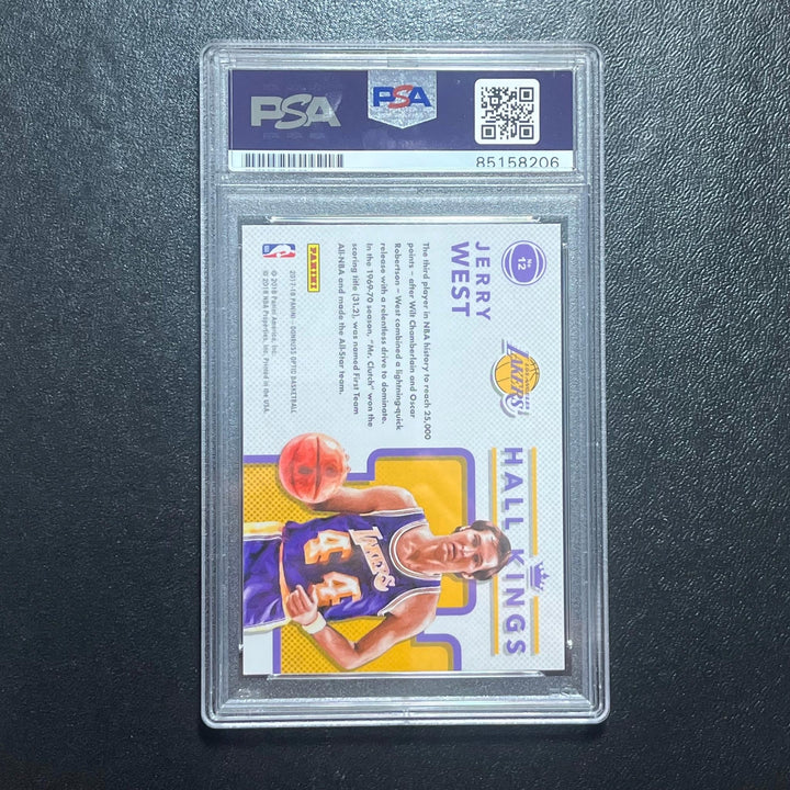 2017-18 Panini Donruss Optic #12 JERRY WEST Signed Card AUTO 10 PSA Slabbed Lake
