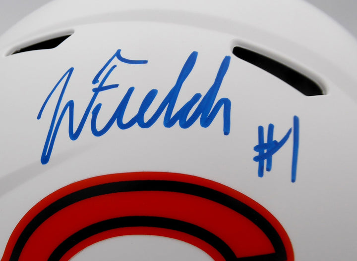 Justin Fields Signed Bears Lunar Eclipse White Full Size Authentic Speed Helmet