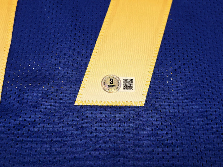 Los Angeles Rams Davante Adams Signed Blue Jersey Beckett Witness