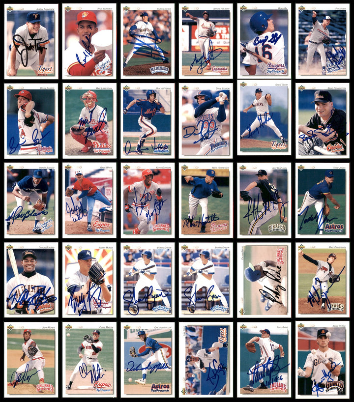 1992 Upper Deck Minor League Baseball Autographed Signed Cards Lot Of 123