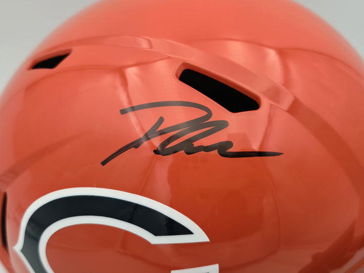 D'Andre Swift Auto Bears 2022 Alt Orange Full Size Speed Replica Helmet Beckett