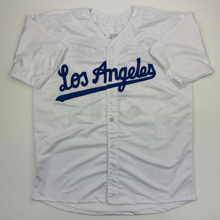 Facsimile Autographed Tyler Glasnow Los Angeles LA White Reprint Jersey Men's XL