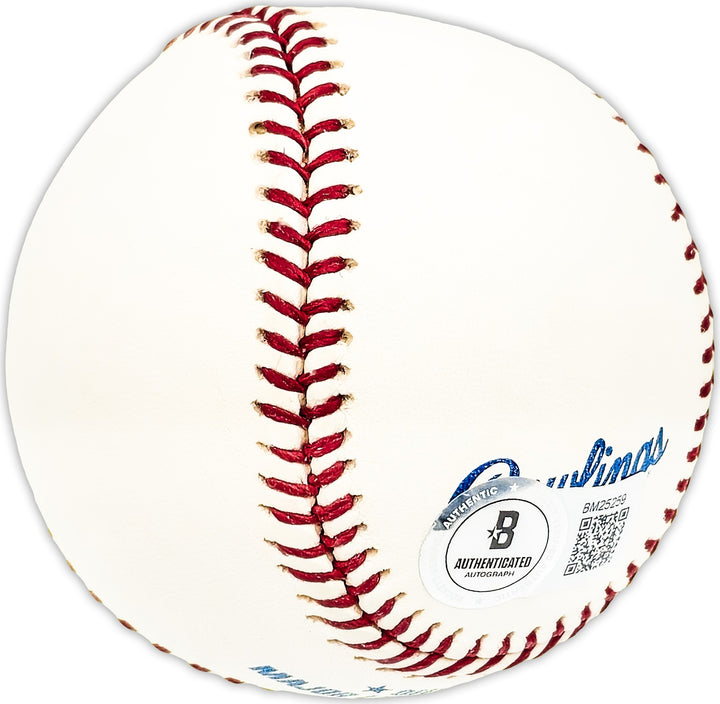 Don Dennis Signed MLB Baseball St. Louis Cardinals Beckett QR