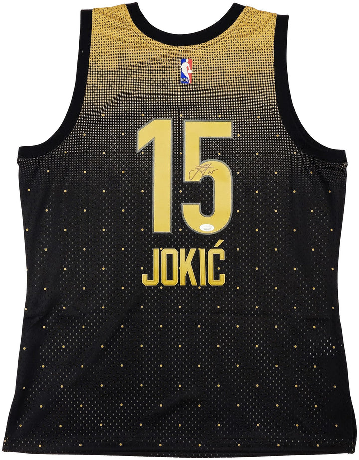 Nuggets Nikola Jokic Auto Black Mitchell Ness HWC Swingman 2016 ASG Jersey L JSA
