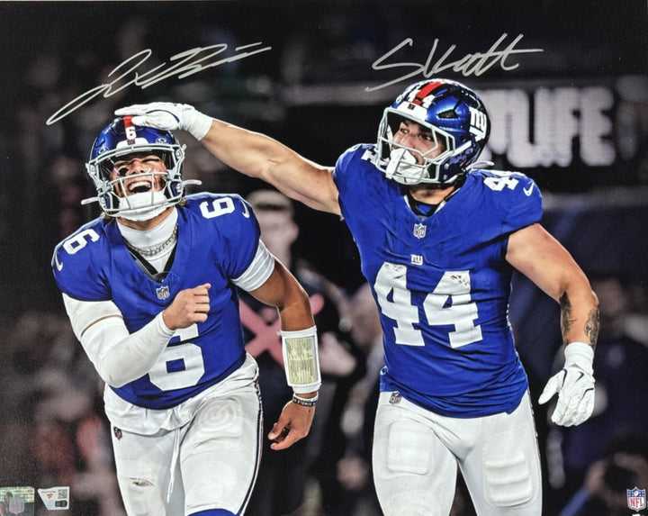 Jaxson Dart Cam Skattebo Signed 16x20 Photo Framed Giants Rookie Auto Fanatics