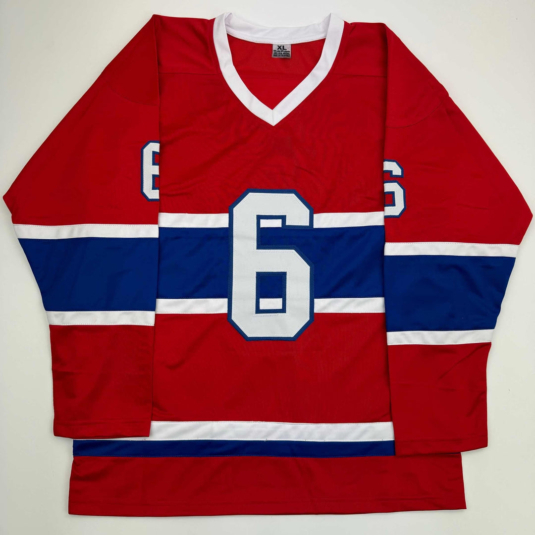 Autographed/Signed Pierre Mondou "3 Cups 77-78-79" Montreal Red Jersey JSA COA