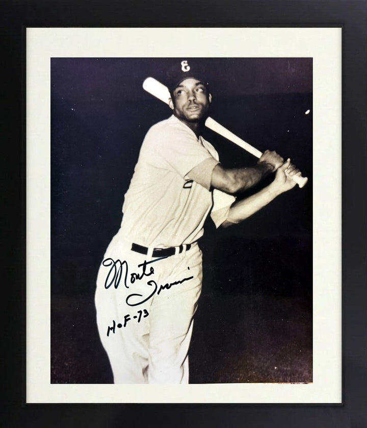 Monte Irvin signed New York Giants 8x10 Photo w/ HOF 73 imperfect Framed- COA